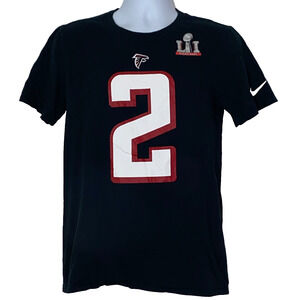 Nike Atlanta Falcons Shirt Men Small Black Super Bowl Matt Ryan NFL Athletic Cut
